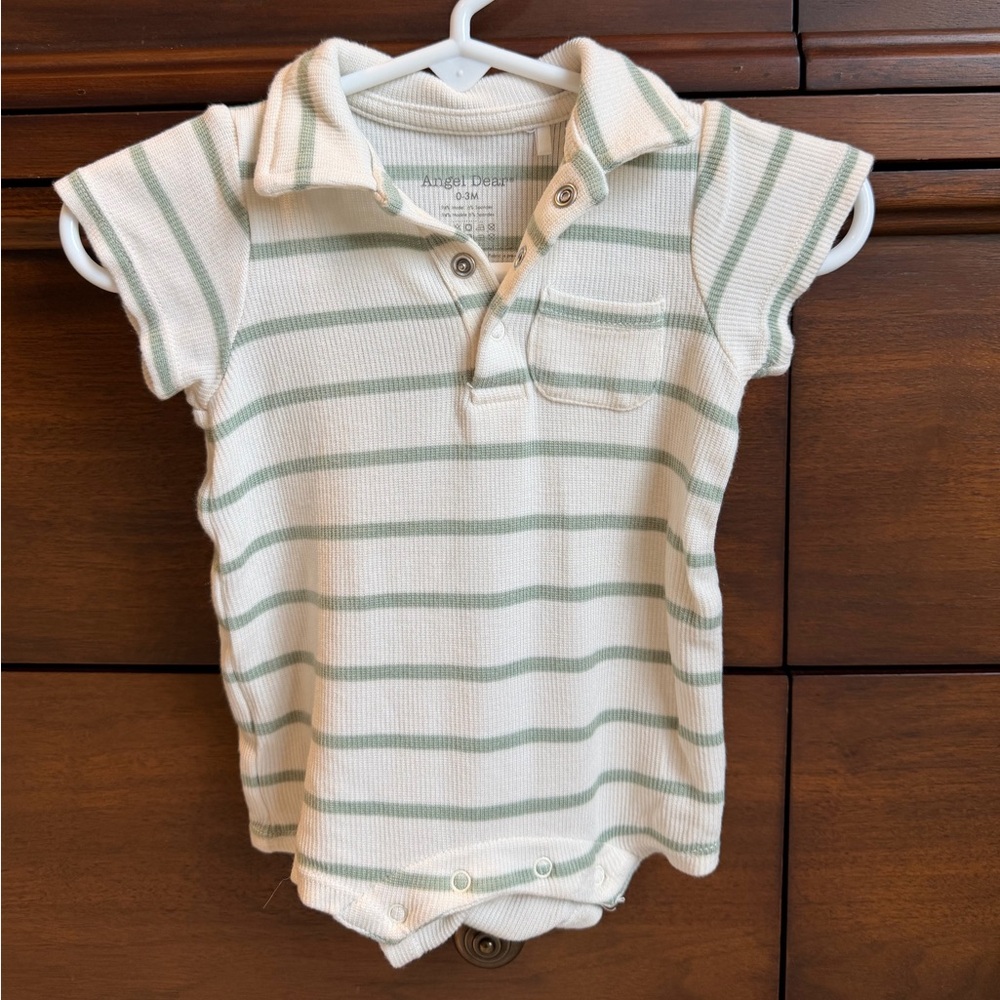 Angel Dear | Striped Polo Romper